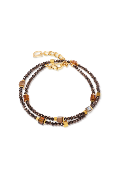 Armband Joyful Colours Flex Bruin-goudkleurig