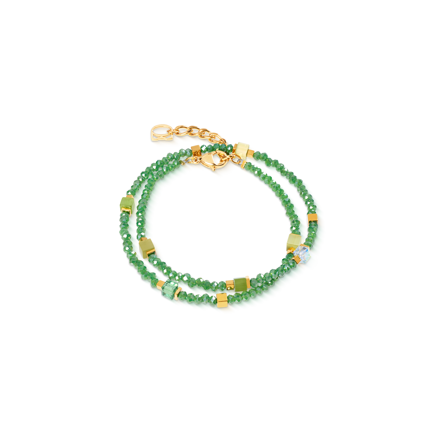 Armband Joyful Colours Flex Groen-goudkleurig-1