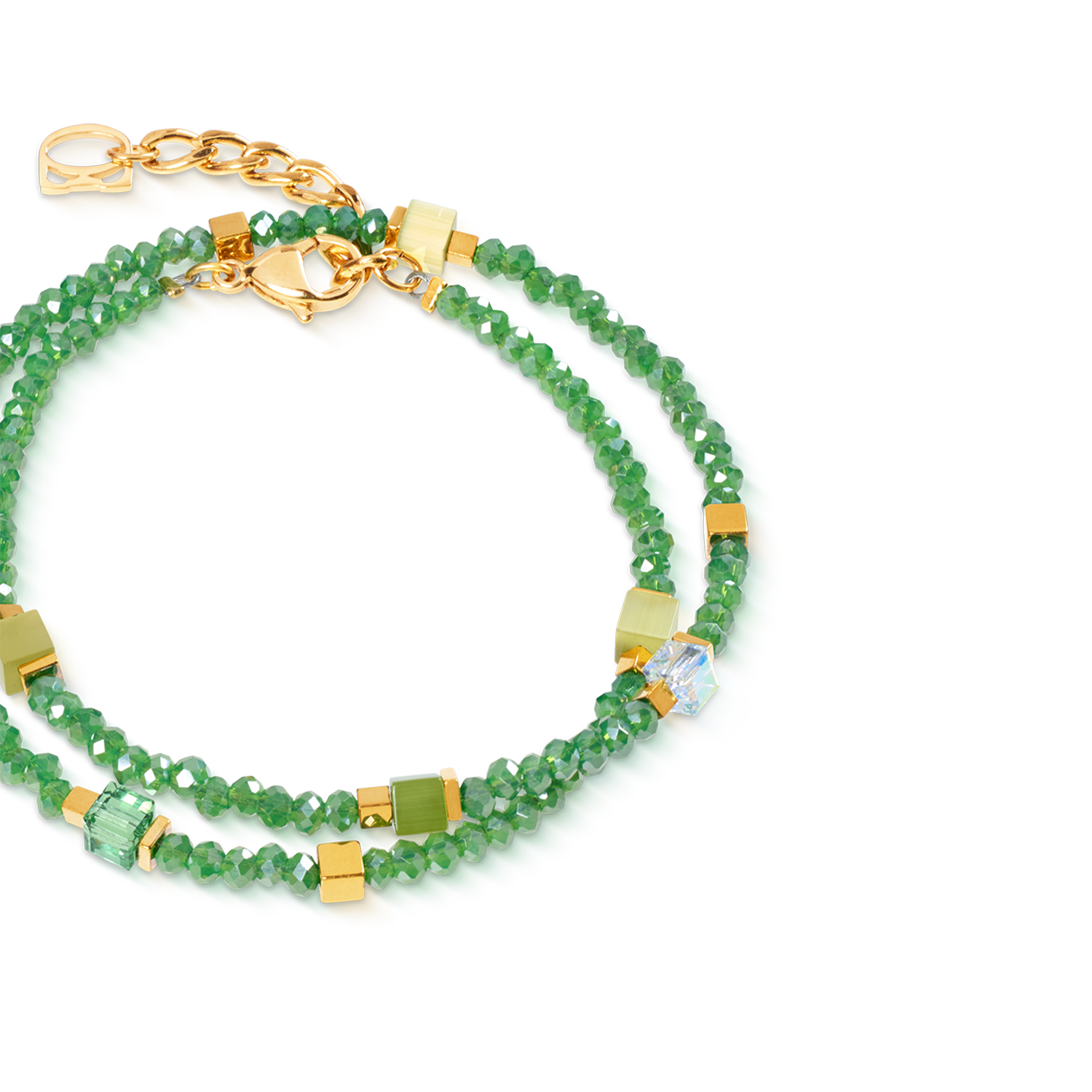 Armband Joyful Colours Flex Groen-goudkleurig-2
