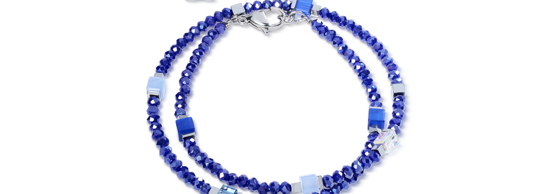 Armband Joyful Colours Flex Blauw-zilverkleurig