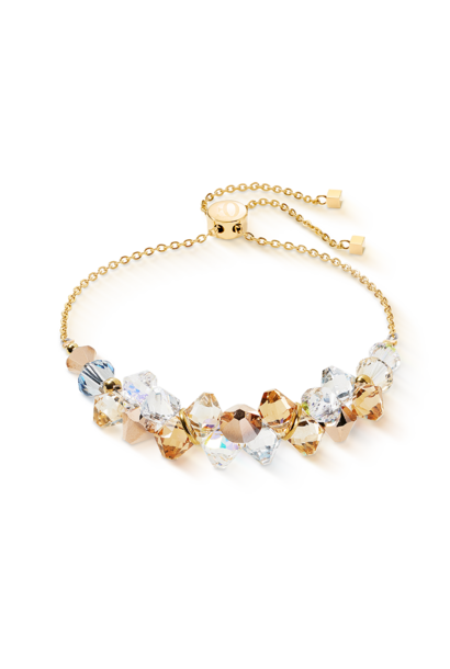 Armband Dancing Crystals Beige-goudkleurig