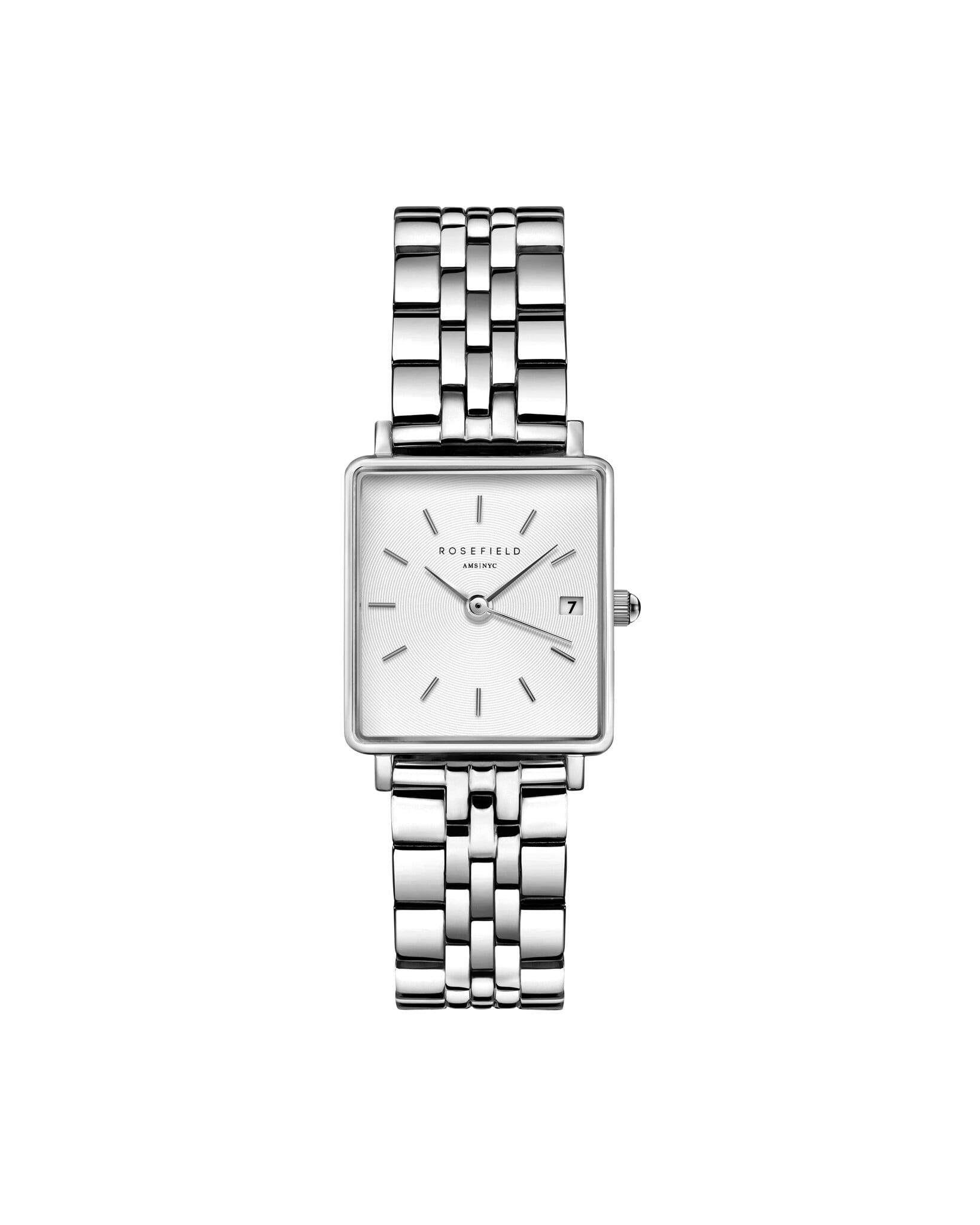 Rosefield Boxy XS horloge zilverkleurig QMWSS-Q020-1