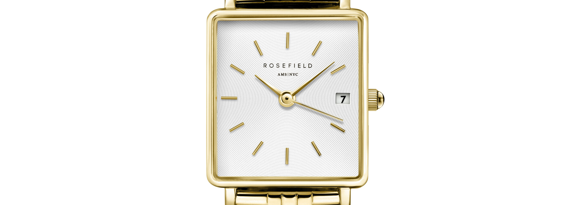 Rosefield Boxy XS horloge goudkleurig QMWSG-Q021