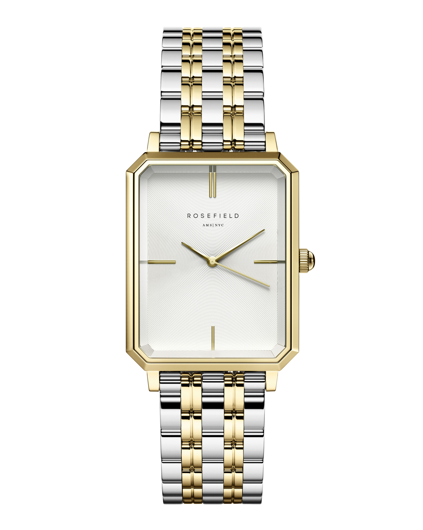 Rosefield Octagon horloge zilver- en goudkleurig OWSSSG-O48-1