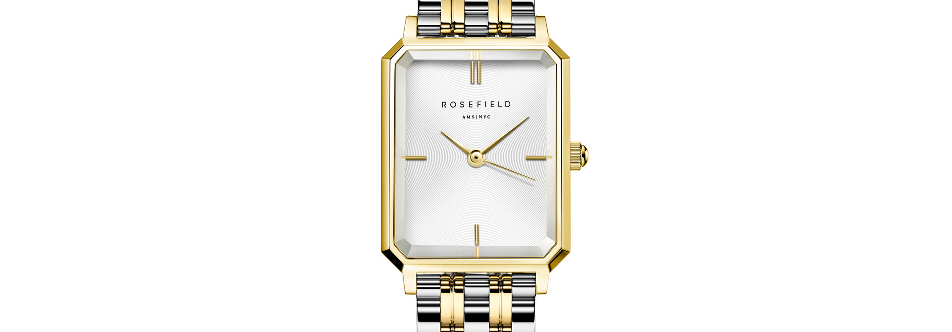Rosefield Octagon XS horloge zilver- en goudkleurig OWDSG-O62