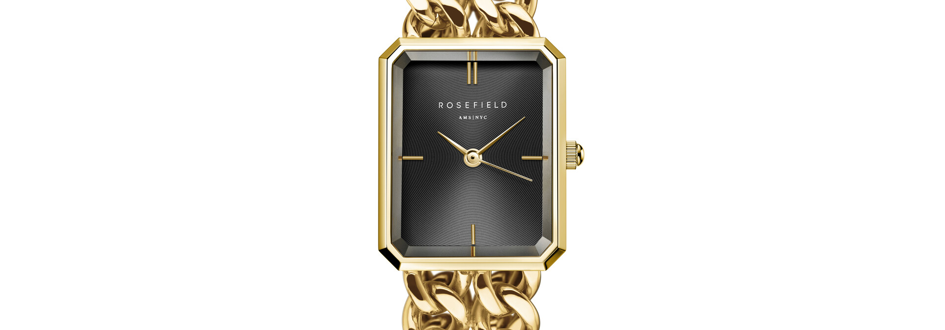 Rosefield Studio Octagon XS Double Chain horloge goudkleurig SBGSG-O77