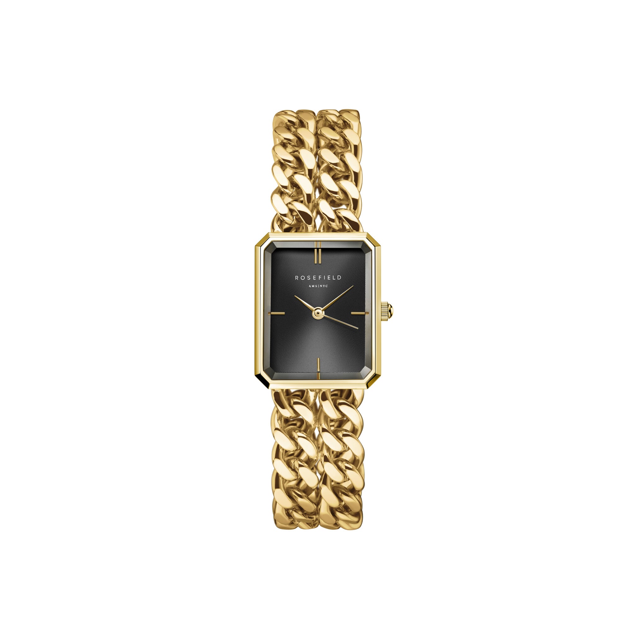 Rosefield Studio Octagon XS Double Chain horloge goudkleurig SBGSG-O77-1