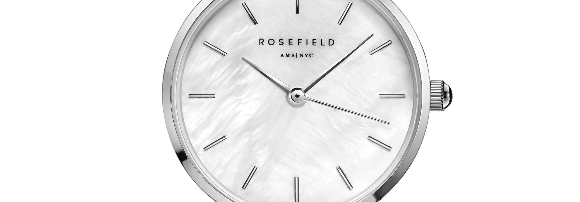 Rosefield Small Edit horloge zilverkleurig 26WS-266