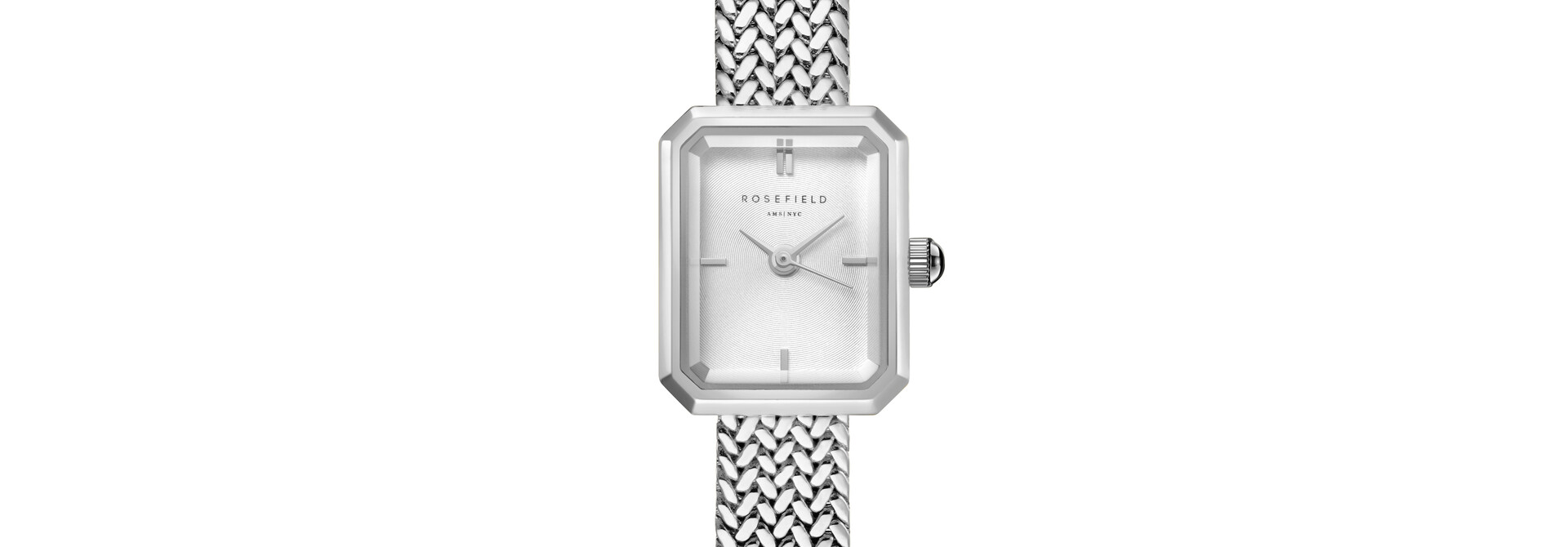 Rosefield Mini Octagon horloge zilverkleurig MWSMS-M04