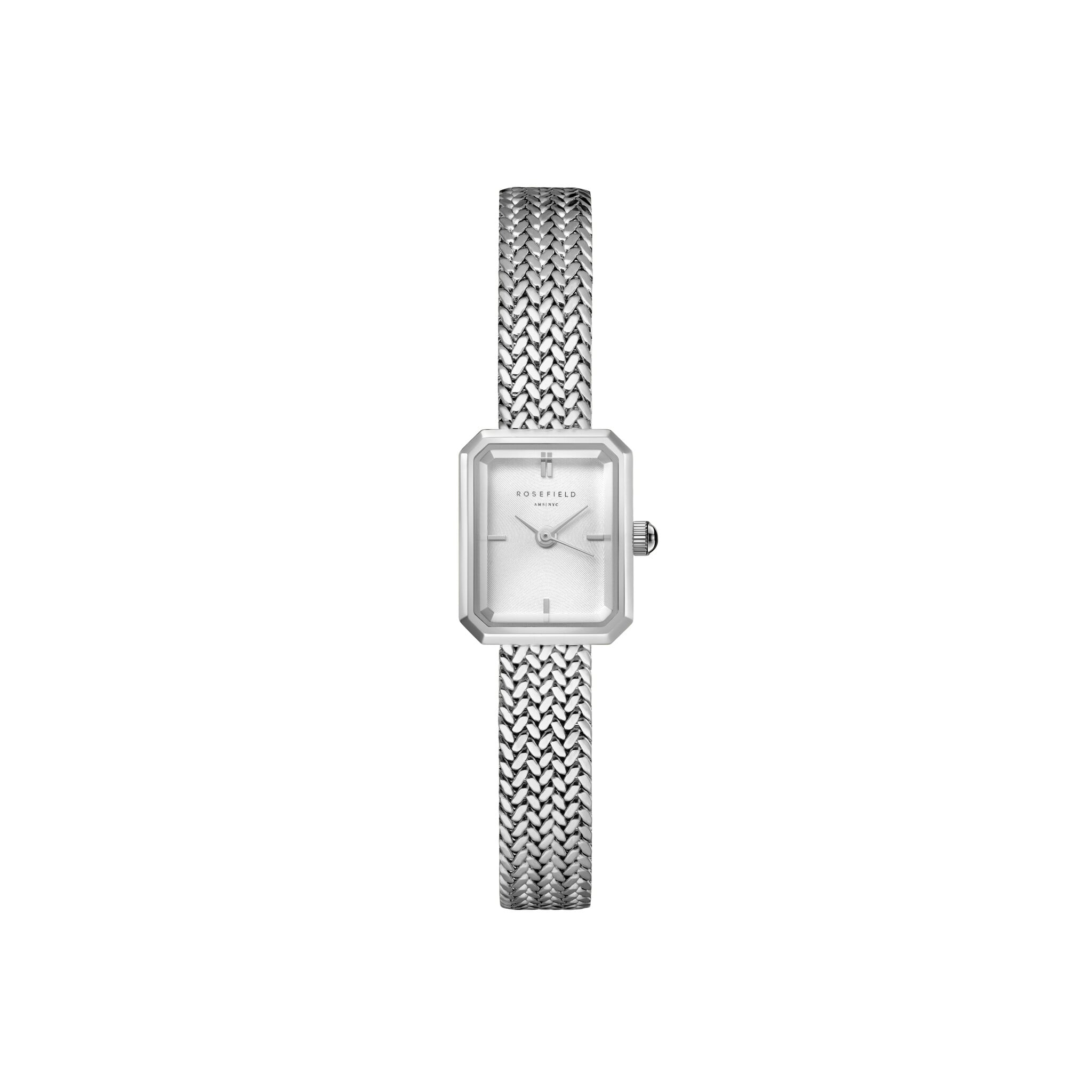 Rosefield Mini Octagon horloge zilverkleurig MWSMS-M04-1