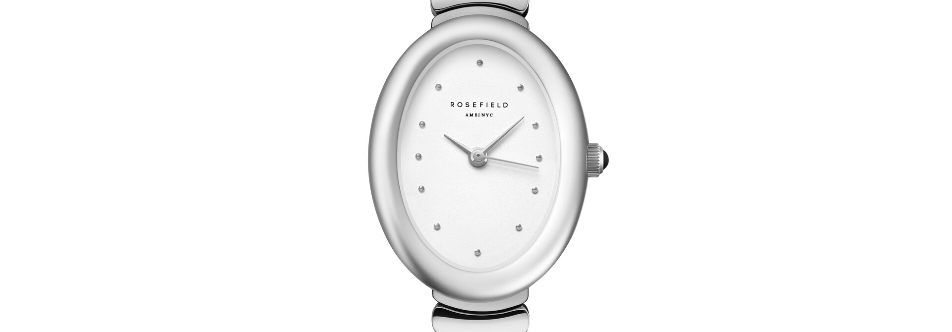 Rosefield Ovale horloge zilverkleurig OVWSSS-OV20