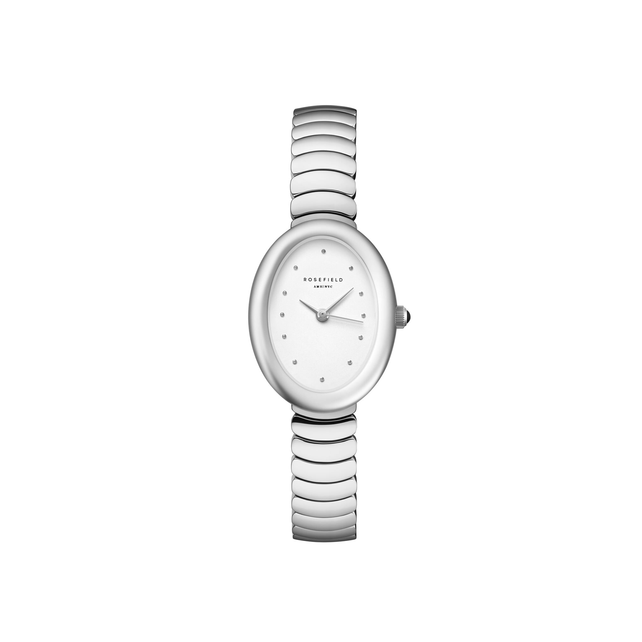 Rosefield Ovale horloge zilverkleurig OVWSSS-OV20-1