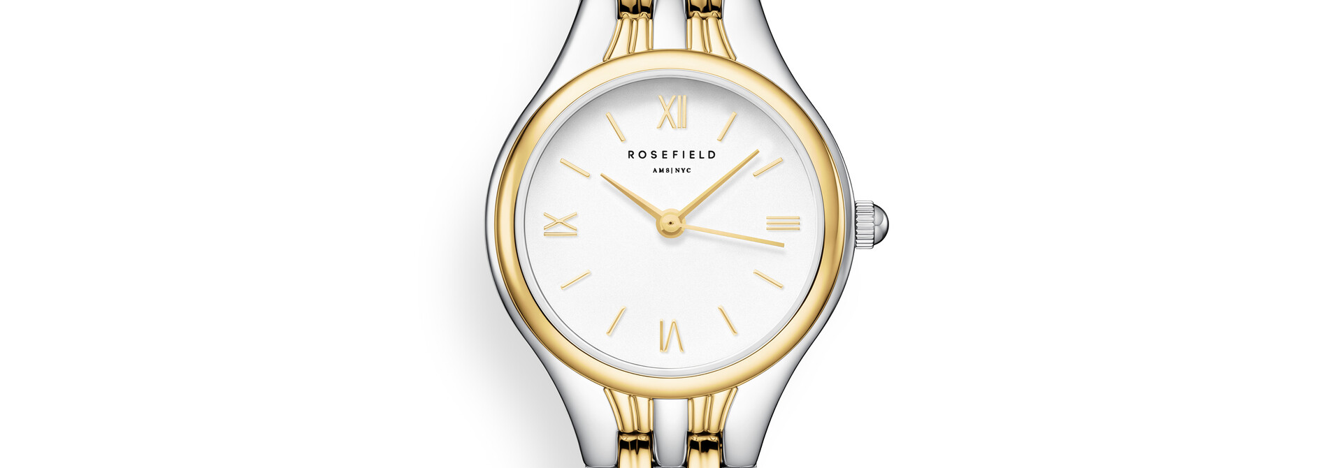 Rosefield Muse horloge zilver- en goudkleurig MUWDSD-MU03