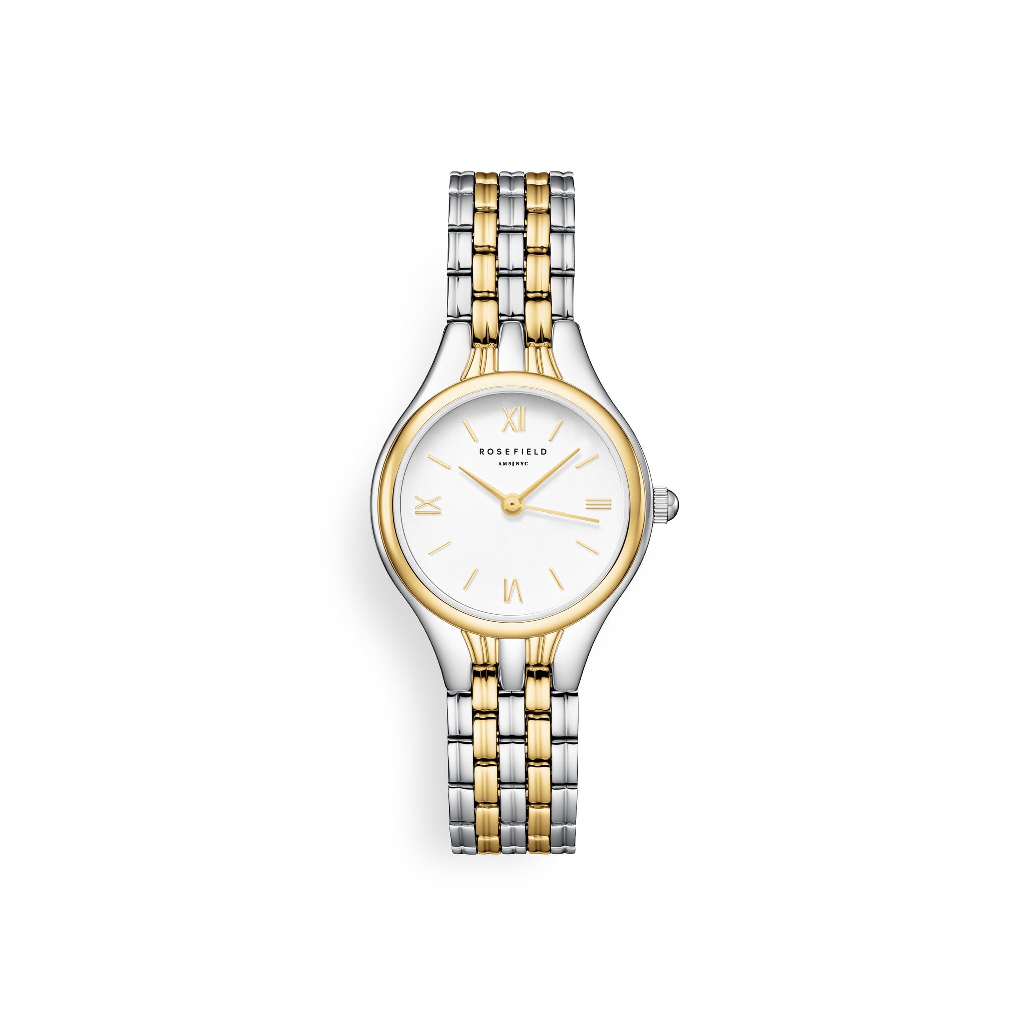 Rosefield Muse horloge zilver- en goudkleurig MUWDSD-MU03-1