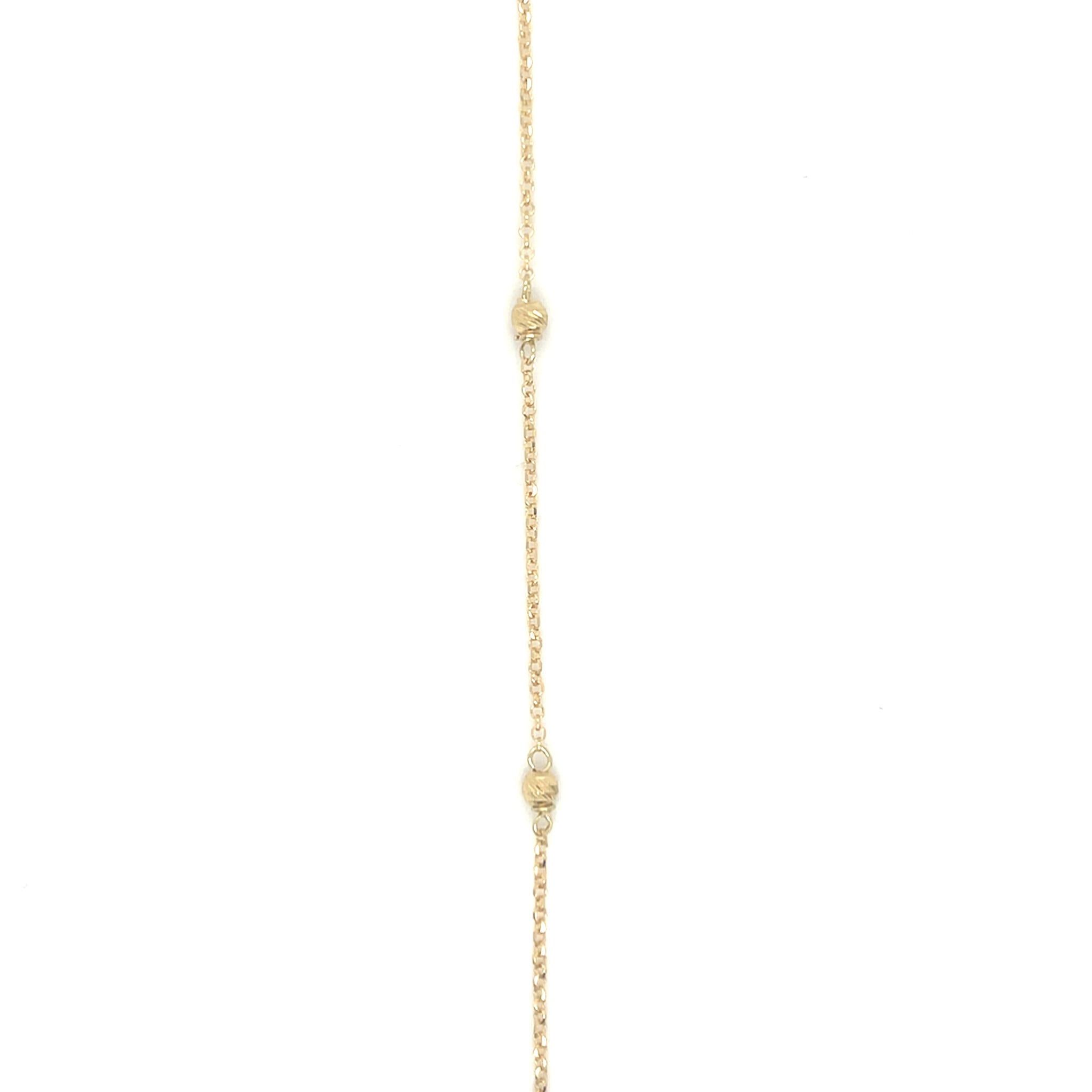 Armband ankerschakel diamond cut balletjes-1