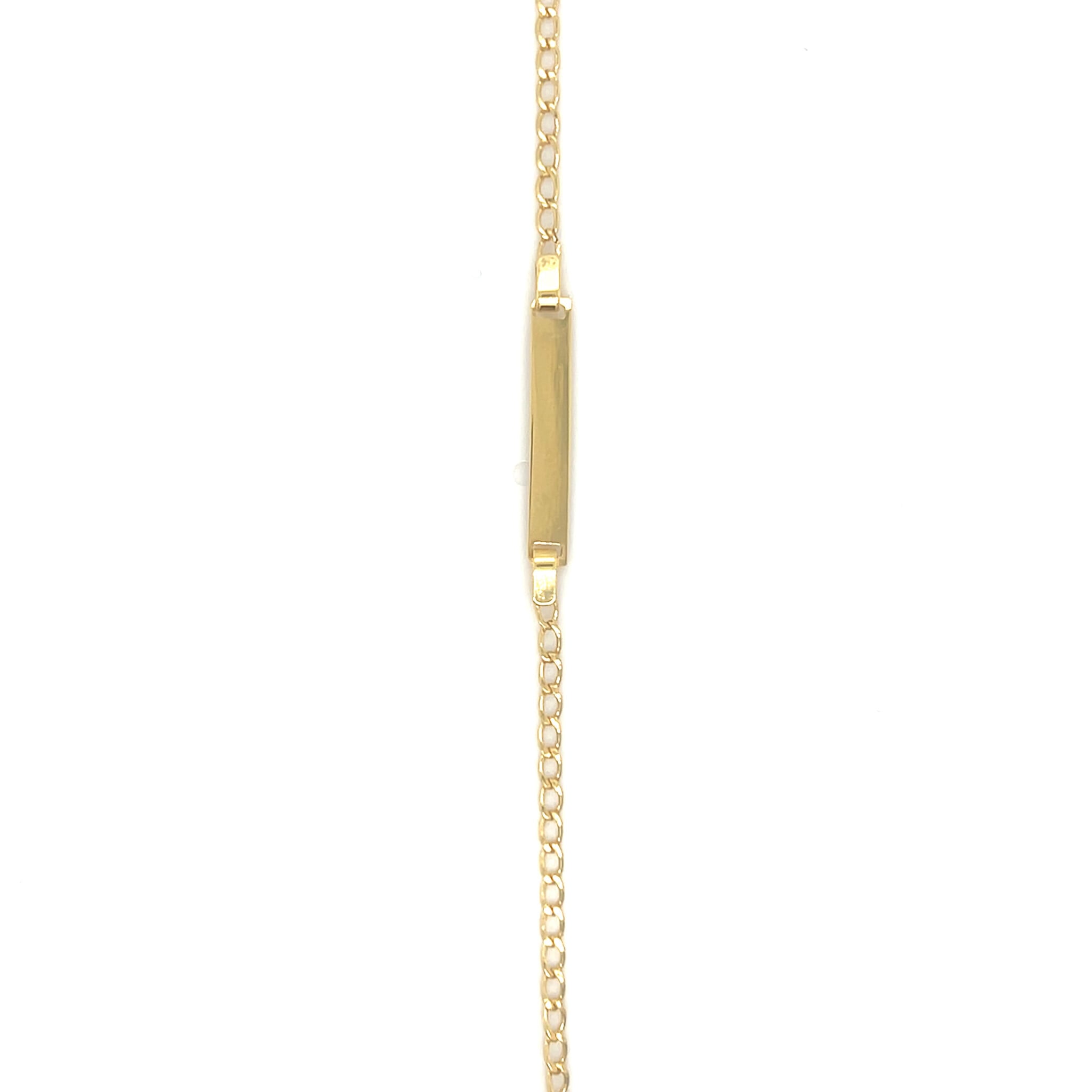 Armband open schakel met graveerbaar plaatje kind-1