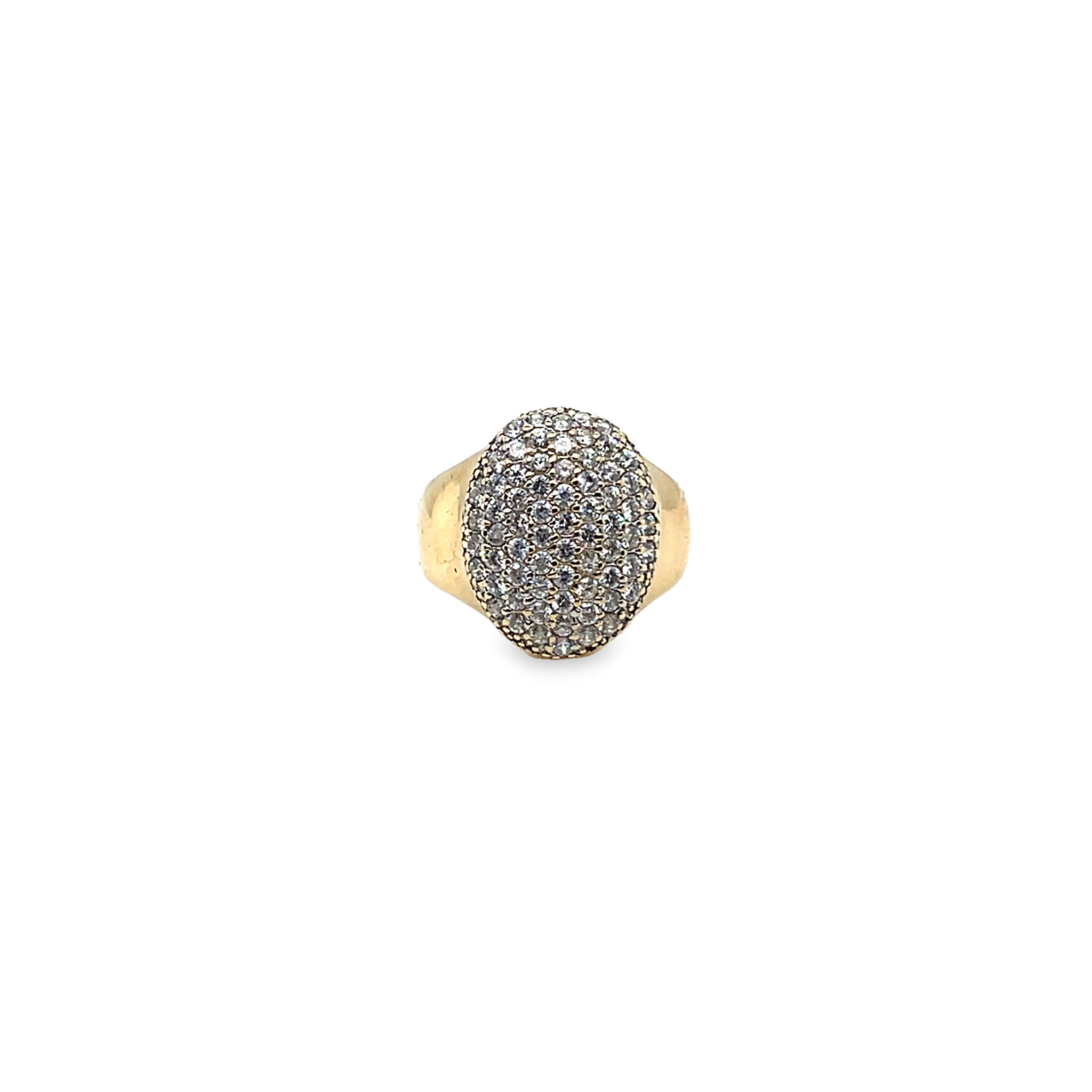 Ring ovaal met zirkonia pavè gezet-1