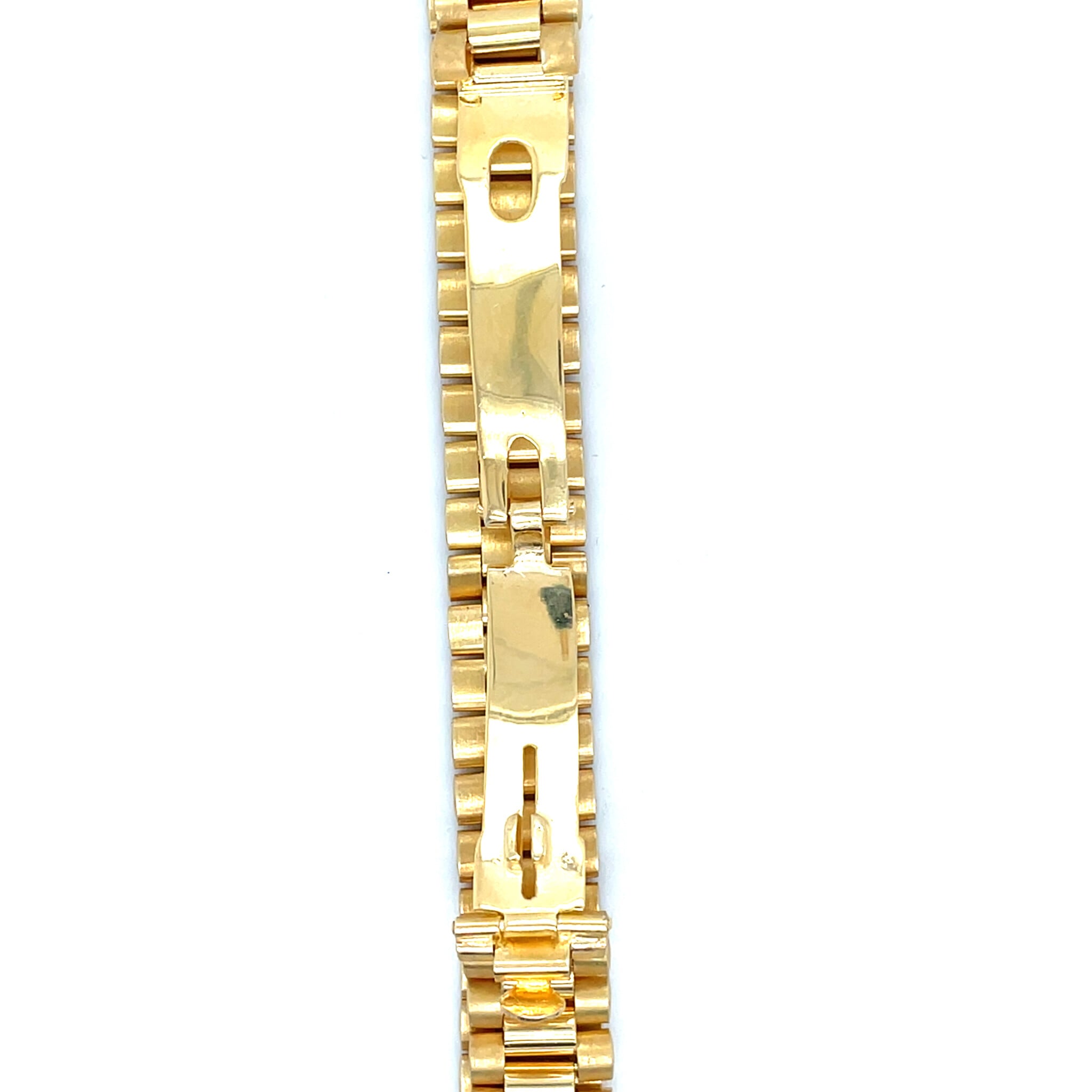 Armband roleksschakel gematteerd met kroon op sluiting-2
