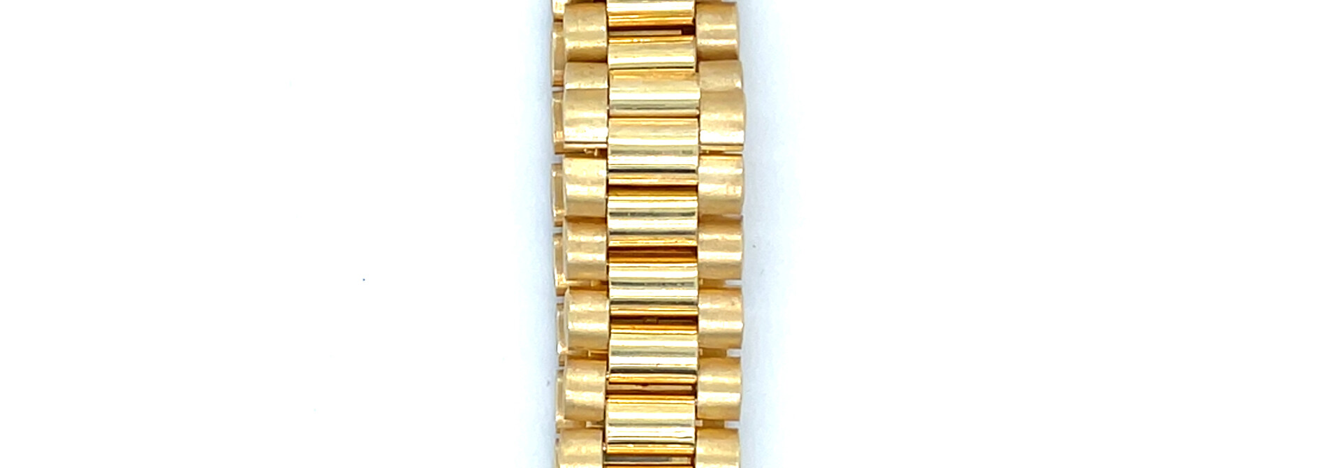 Armband roleksschakel gematteerd met kroon op sluiting