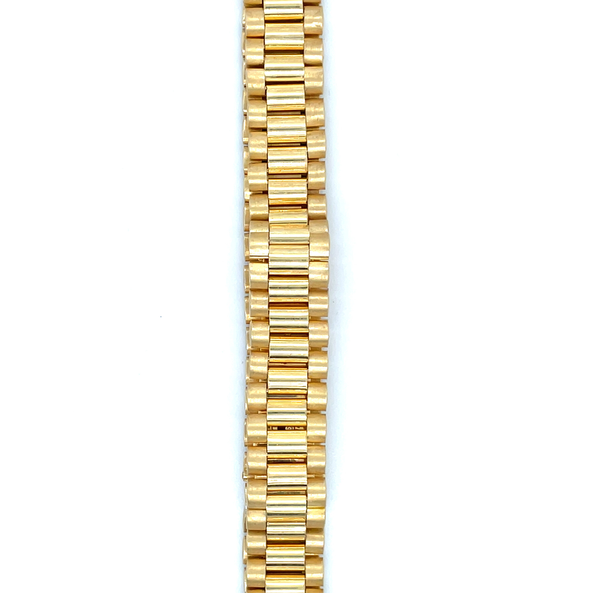 Armband roleksschakel gematteerd met kroon op sluiting-1