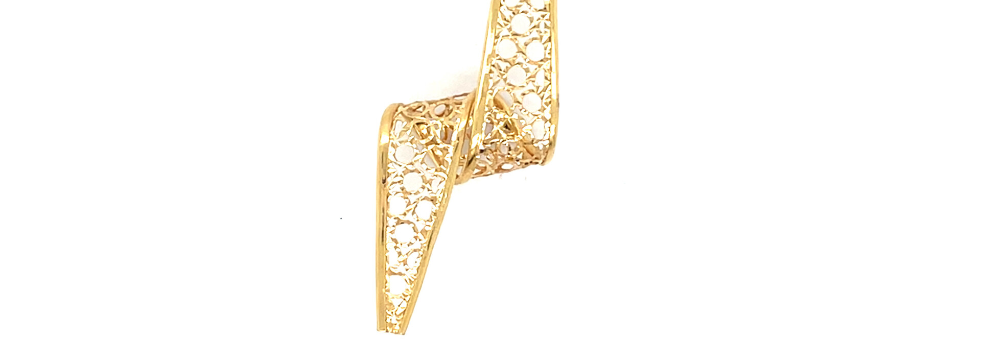 Hanger artistieke vorm opengewerkt met diamond cut