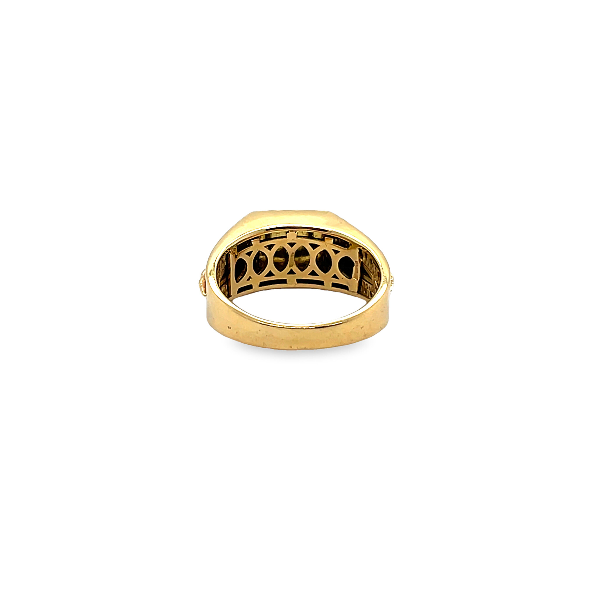 Ring zegel vierkant met zirkonia details-2