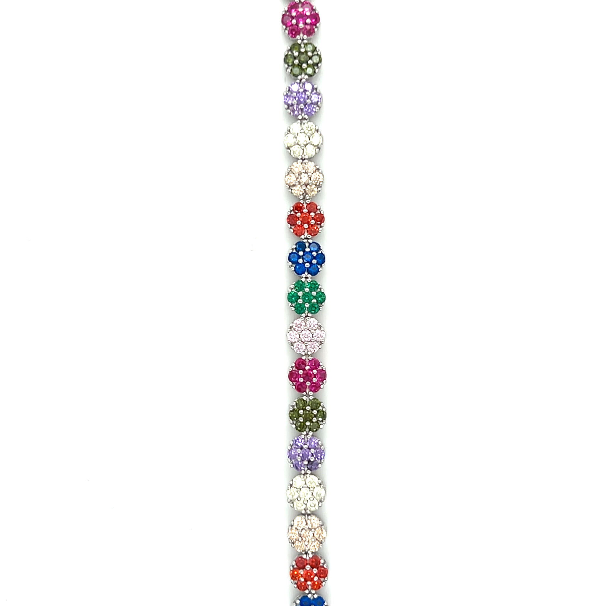 Armband met bloem vorm en zirkonia's-1