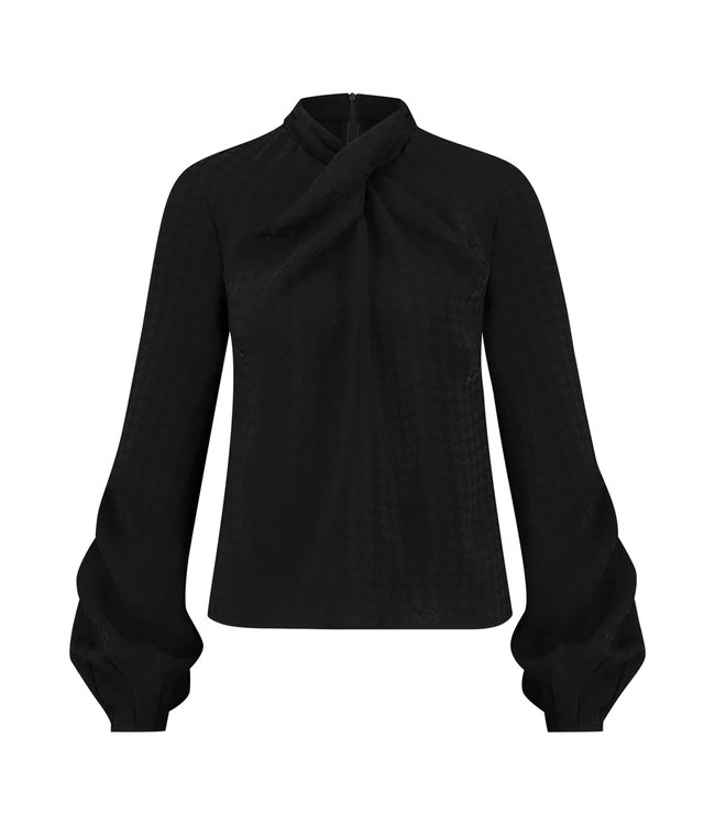 BISIA - Zwarte blouse met SuperTrash
