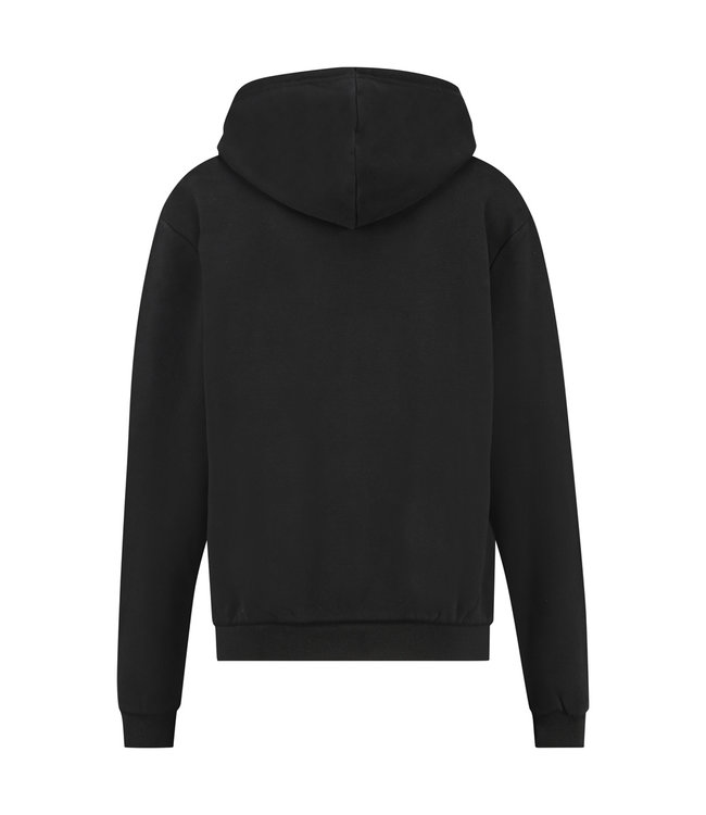 TOODY - Zwarte hoodie met metallic logo