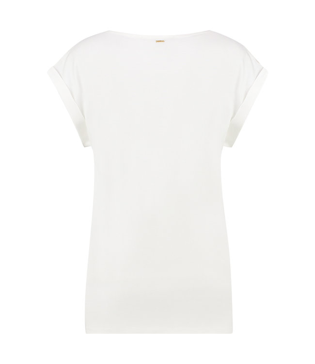 TWISTY LOVE - Off white embroidered  LOVE T-shirt