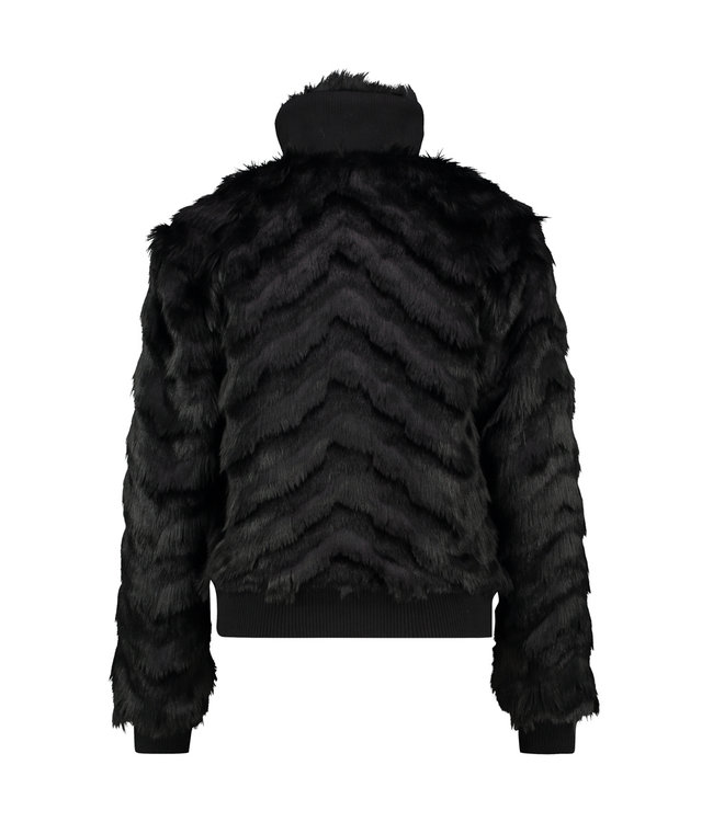 OSIA - Zwart faux fur kort jack