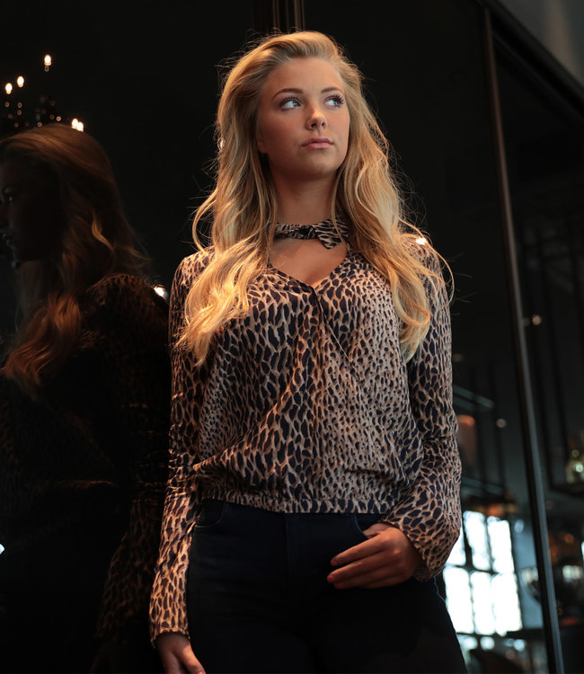 BABE - Abstract Leopard Blouse