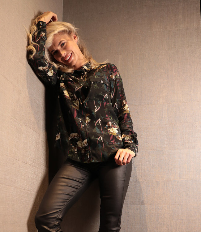 BARBARA - Lange blouse met print