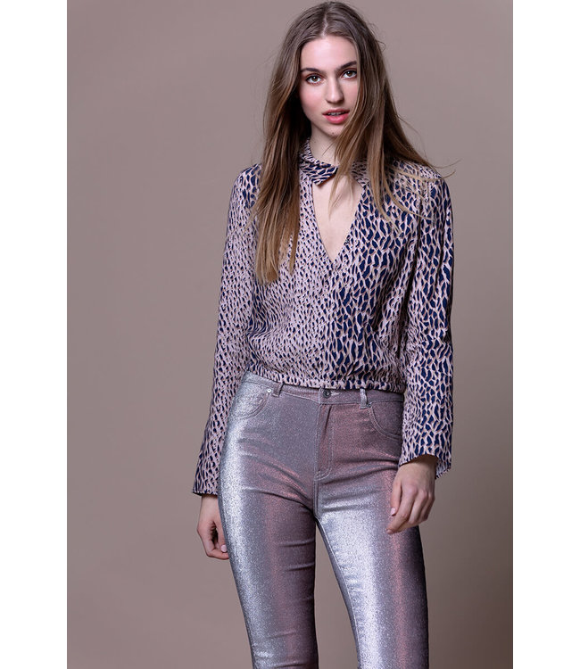 BABE - Abstract Leopard Blouse