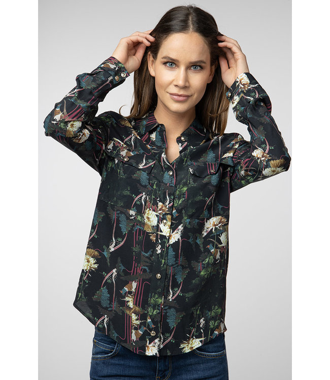 BARBARA - Lange blouse met print