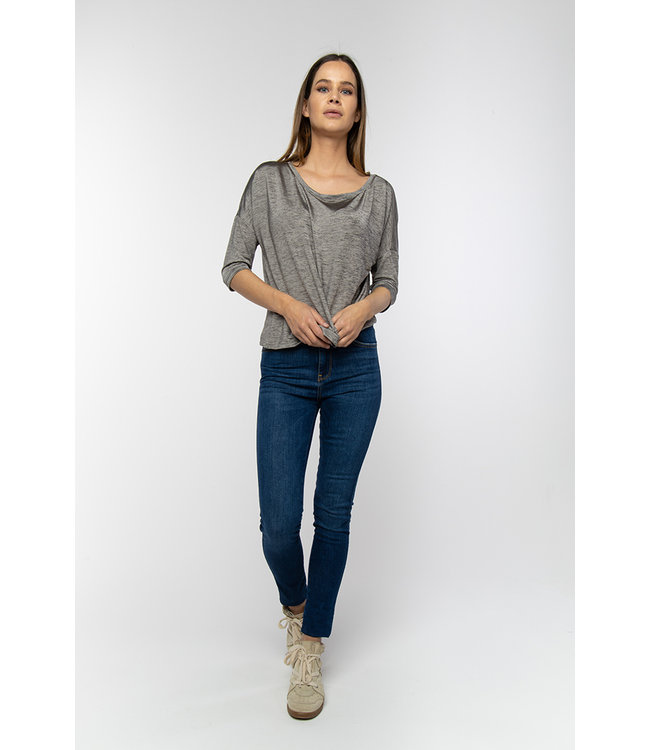 TODROS - Light Taupe dropped shoulder shirt