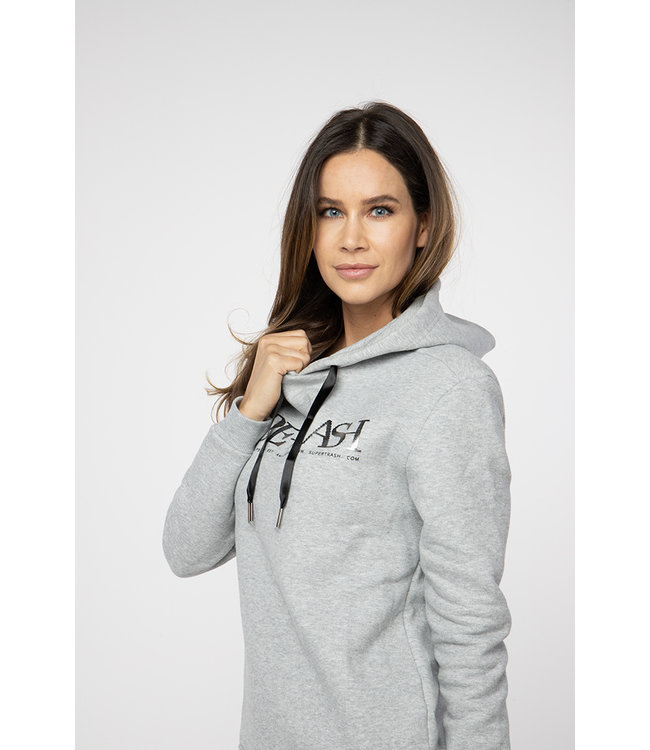 TOODY - Grijze hoodie met metallic logo