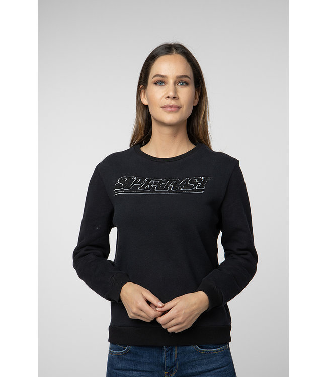 TOPPER - Zwarte basic SuperTrash sweater