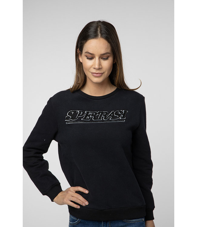 TOPPER - Zwarte basic SuperTrash sweater