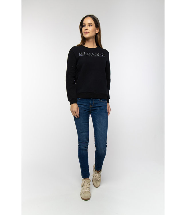 TOPPER - Zwarte basic SuperTrash sweater