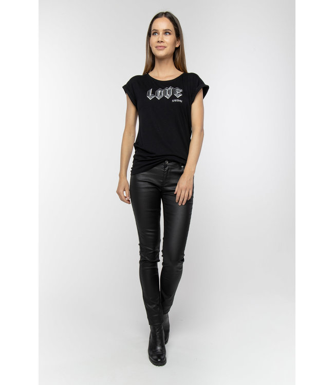PEPPY - Gecoate black jeans