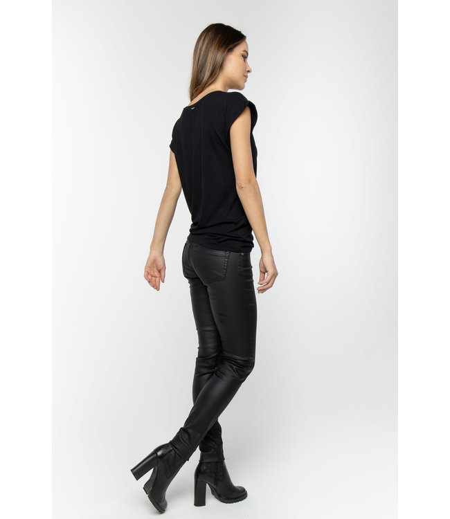 PEPPY - Gecoate black jeans