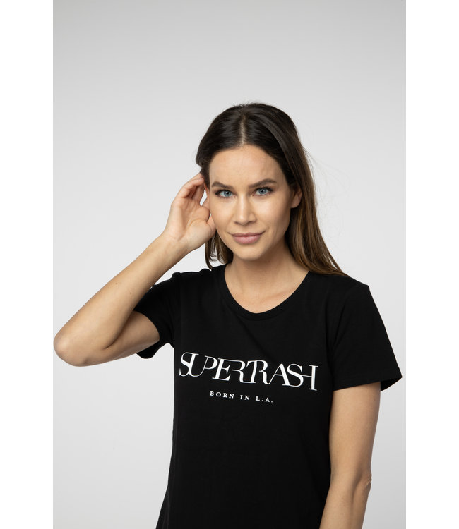 Supertrash TABIA - Zwart Logo T-shirt