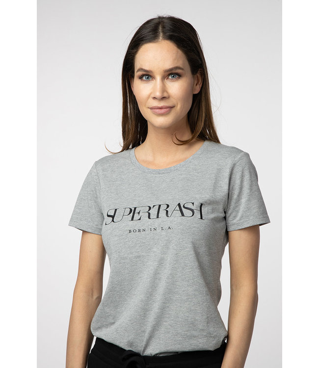 Supertrash TABIA - Grijs Logo T-shirt