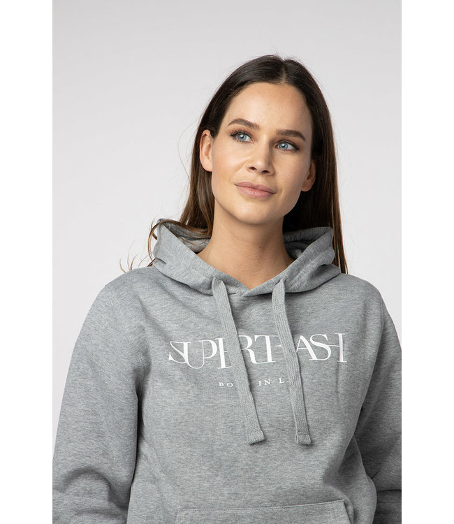 Supertrash TOODY - Grijze Hoodie met wit logo
