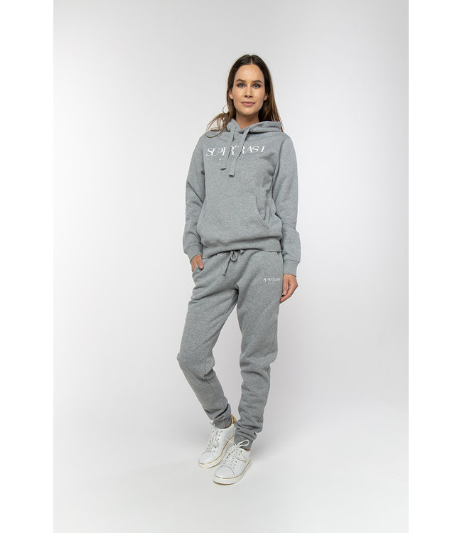 Supertrash TOODY - Grijze Hoodie met wit logo