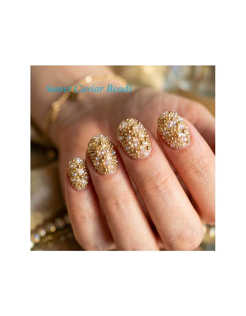 Sunset Caviar Beads