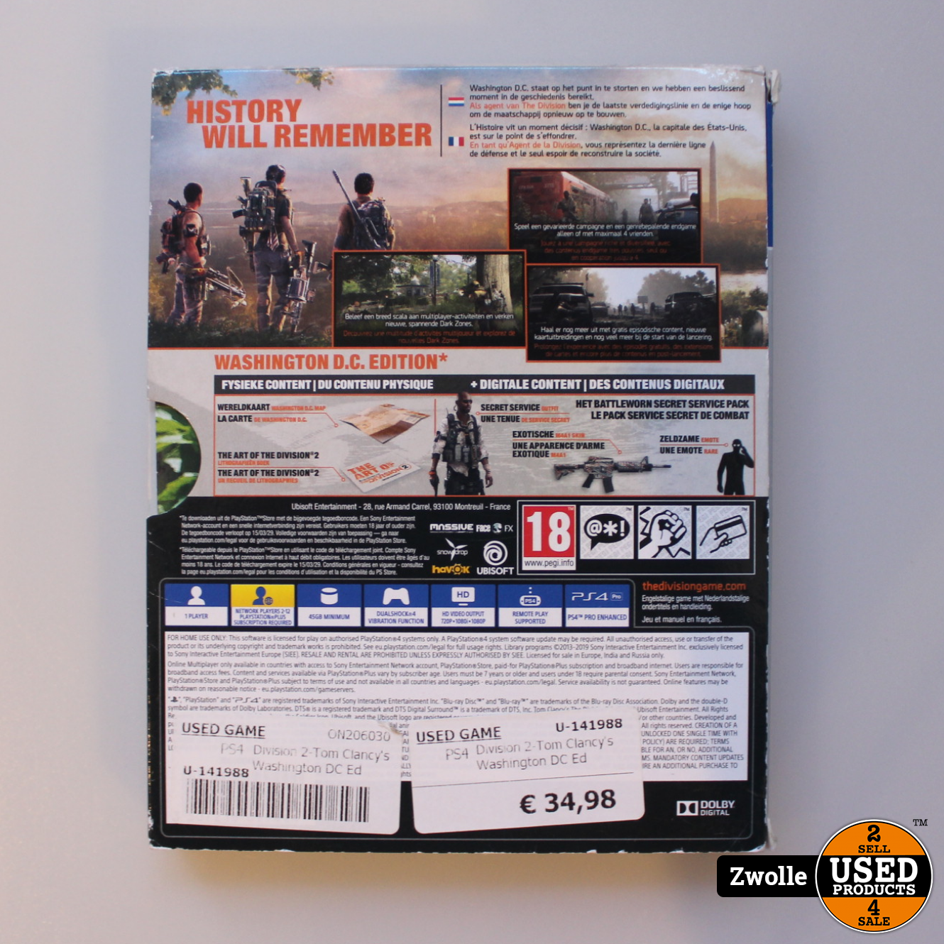 Verenigde Staten van Amerika laat staan Kapper PS4 game | the division 2 - Used Products Zwolle
