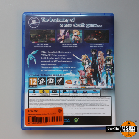 Sword Art online Hollow Realization PS4 Game