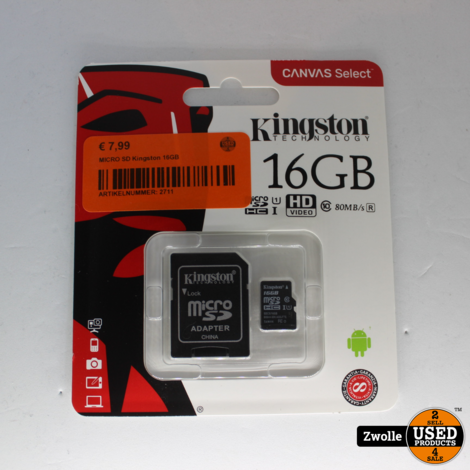 MICRO SD Kingston 16GB